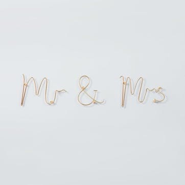 Mr & Mrs Wire Word, Gold