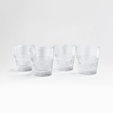 Huxley Set of 4 Lowball Glasses 290ml, Clear