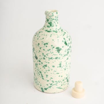 Splatter  Ceramic Bottle 750ml, Pistachio