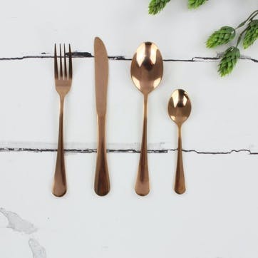 Glamour 16 Pieces Cutlery Set, Copper