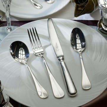 Baguette Sovereign Silver Plated Cutlery Canteen Set - 58 Piece
