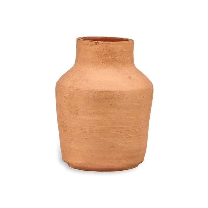 Narpala Wide Vase H19.5cm, Aged Teracotta