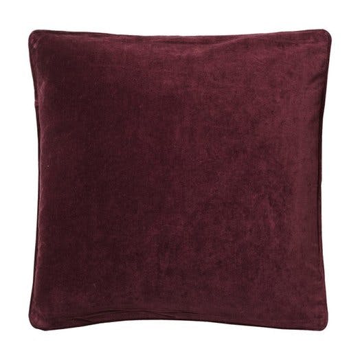 OKA Damson Velvet Cushion