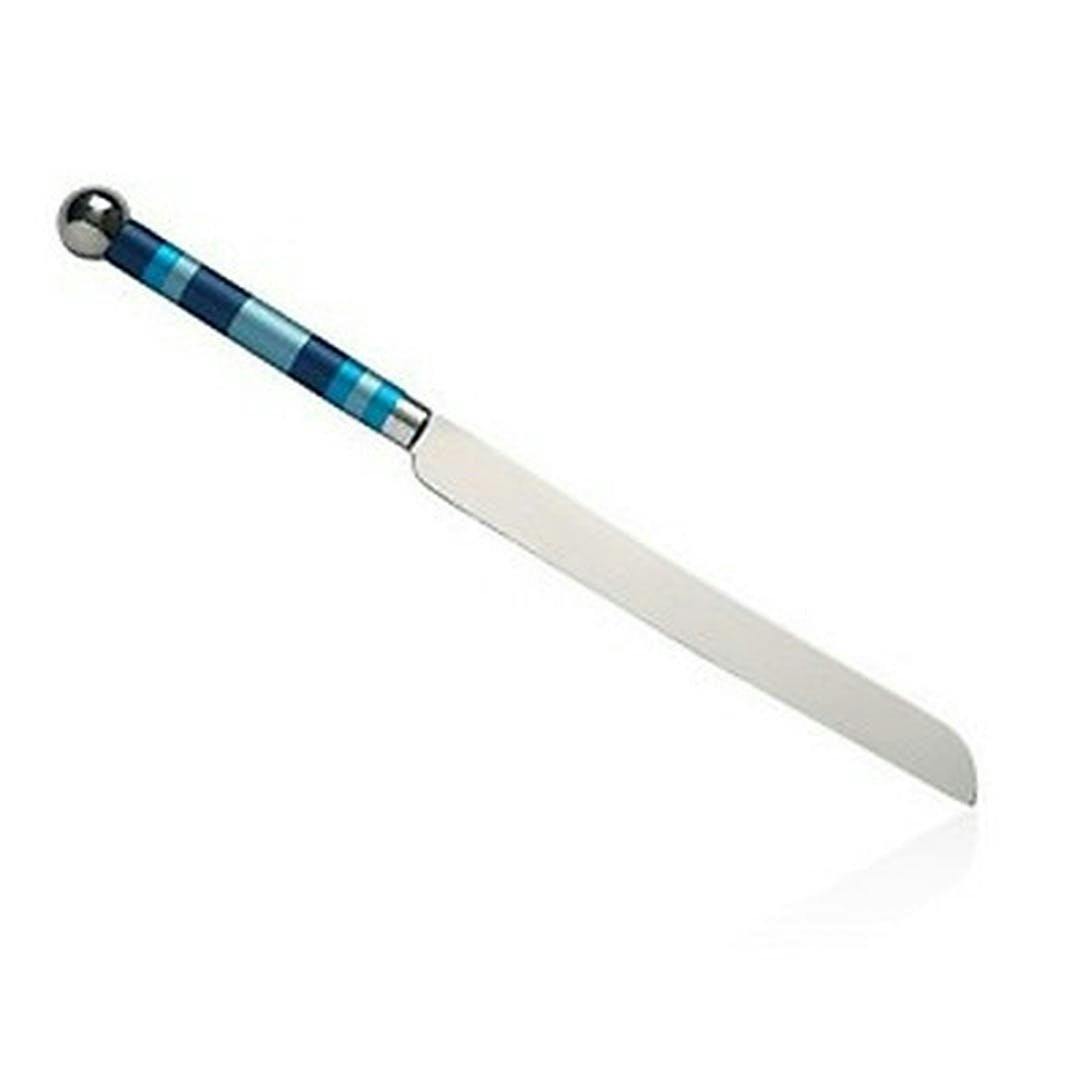 Rainbow Blue Challah Knife
