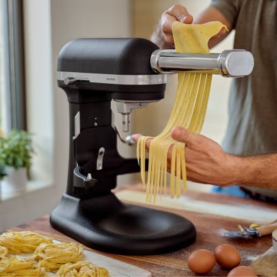 Master making fresh pasta at home with KitchenAid attachments