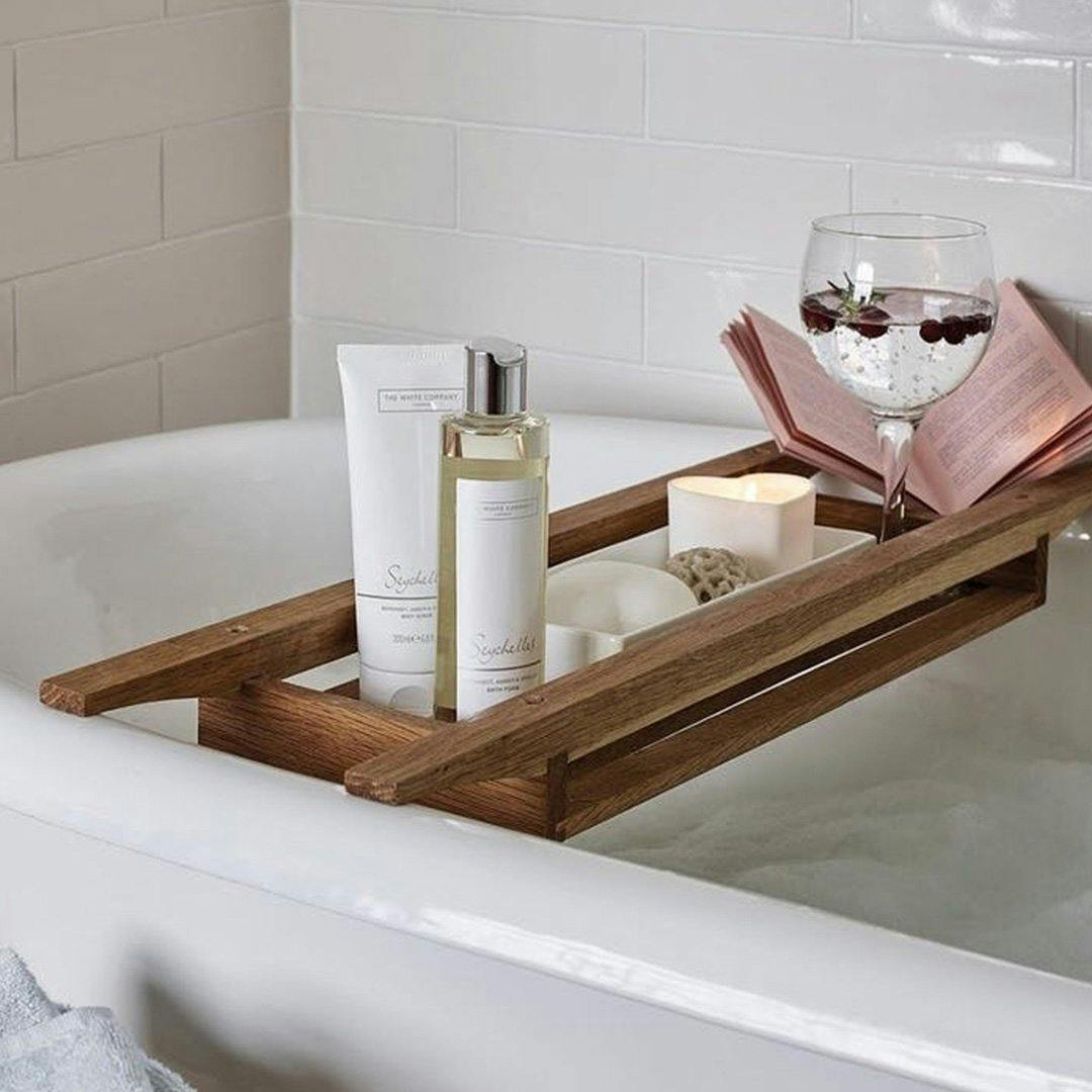 wood bath tray five years of marriage