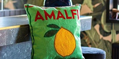 amalfi cushion green