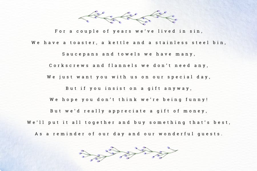 wedding poem for guests