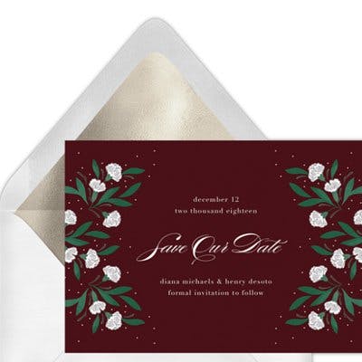 winter red save the date